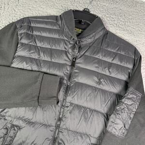 Polo Ralph Lauren Hybrid Puffer Jacket Mens S Black Full Zip Quilted Duck Down